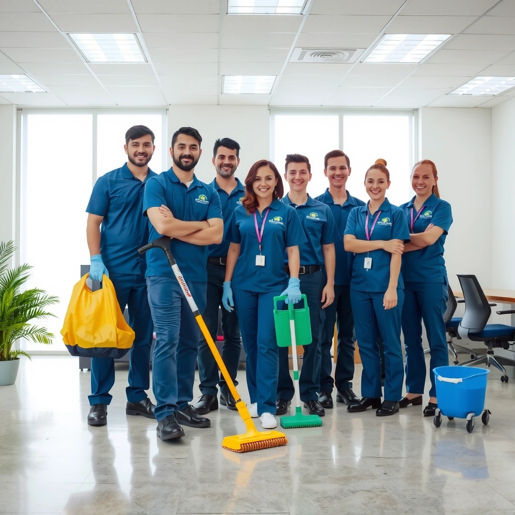 Professional cleaning team